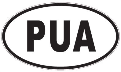 PUA - 3 Letter Initials Oval Sticker