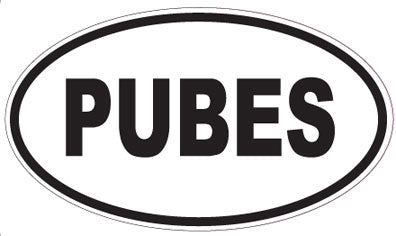 PUBES - Oval Sticker