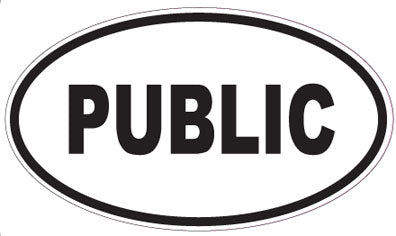 PUBLIC - Oval Sticker