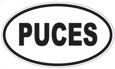 PUCES - Oval Sticker