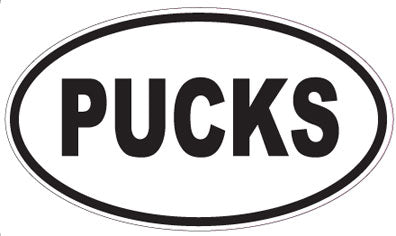PUCKS - Oval Sticker