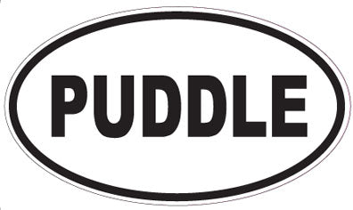PUDDLE - Oval Sticker