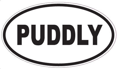 PUDDLY - Oval Sticker
