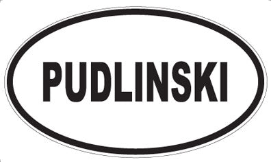 PUDLINSKI - Oval Sticker