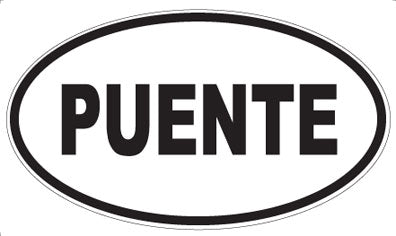 PUENTE - Oval Magnet
