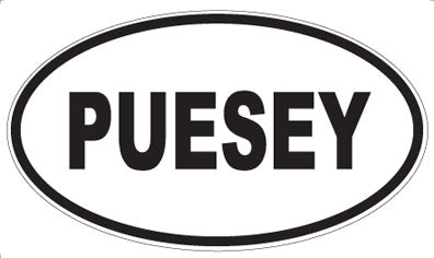 PUESEY - Oval Sticker