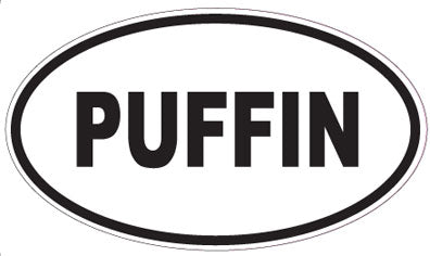 PUFFIN - Oval Sticker