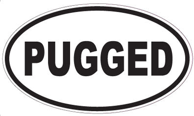 PUGGED - Oval Sticker