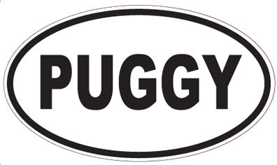 PUGGY - Oval Magnet