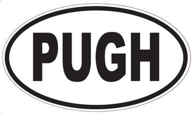PUGH - Oval Sticker