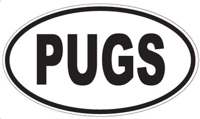PUGS - Oval Sticker