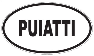 PUIATTI - Oval Magnet