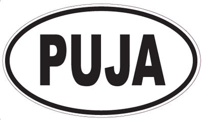 PUJA - Oval Sticker