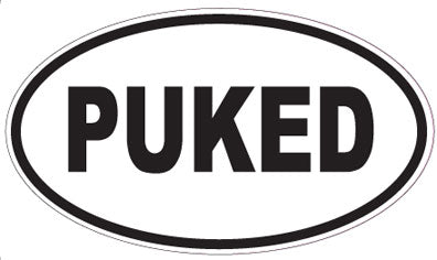 PUKED - Oval Sticker