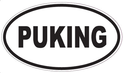 PUKING - Oval Sticker