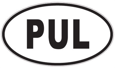 PUL - 3 Letter Initials Oval Sticker