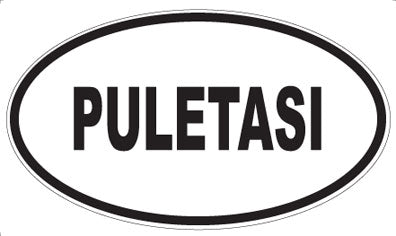 PULETASI - Oval Sticker