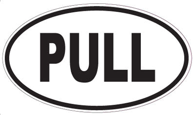 PULL - Oval Sticker