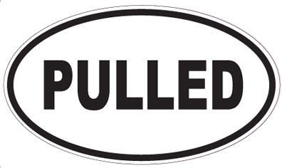 PULLED - Oval Sticker