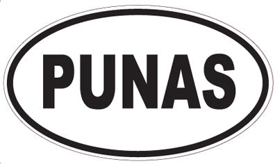 PUNAS - Oval Sticker