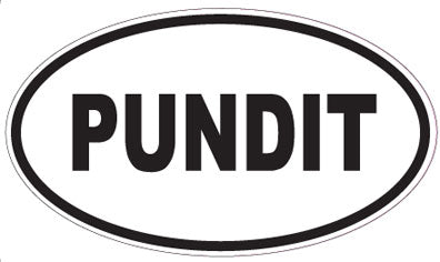 PUNDIT - Oval Sticker