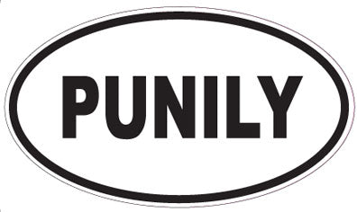 PUNILY - Oval Sticker
