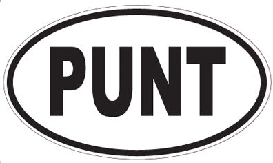 PUNT - Oval Sticker