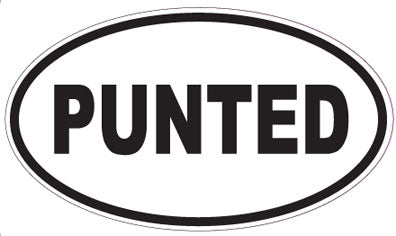 PUNTED - Oval Sticker
