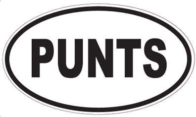 PUNTS - Oval Magnet