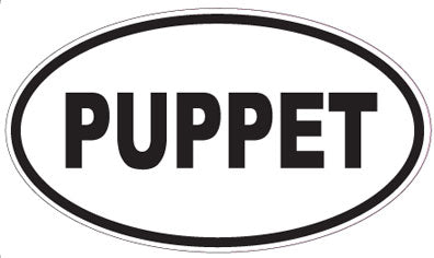 PUPPET - Oval Sticker