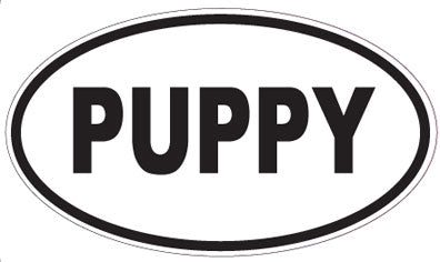 PUPPY - Oval Sticker