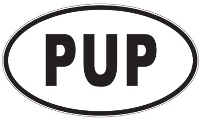 PUP - 3 Letter Initials Oval Magnet