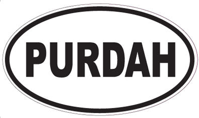 PURDAH - Oval Sticker