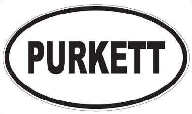 PURKETT - Oval Magnet