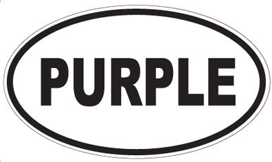PURPLE - Oval Sticker