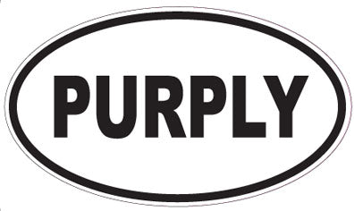 PURPLY - Oval Sticker