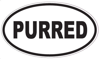 PURRED - Oval Sticker