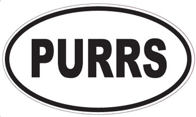 PURRS - Oval Sticker