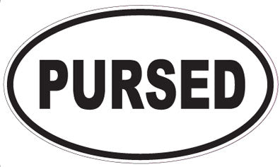 PURSED - Oval Sticker