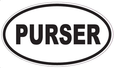 PURSER - Oval Sticker