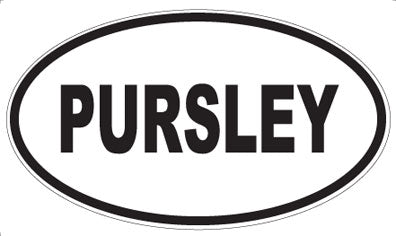 PURSLEY - Oval Sticker