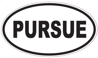 PURSUE - Oval Sticker
