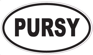 PURSY - Oval Sticker