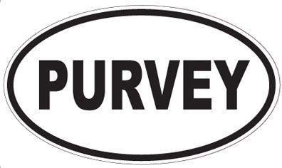 PURVEY - Oval Sticker