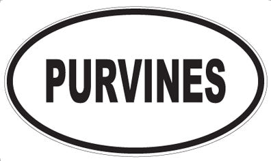 PURVINES - Oval Sticker
