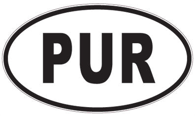 PUR - 3 Letter Initials Oval Magnet