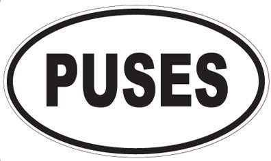 PUSES - Oval Magnet