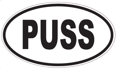 PUSS - Oval Sticker
