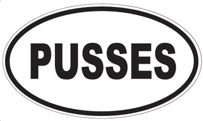 PUSSES - Oval Sticker