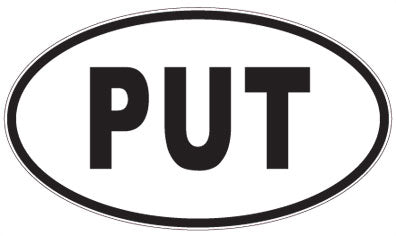 PUT - 3 Letter Initials Oval Magnet